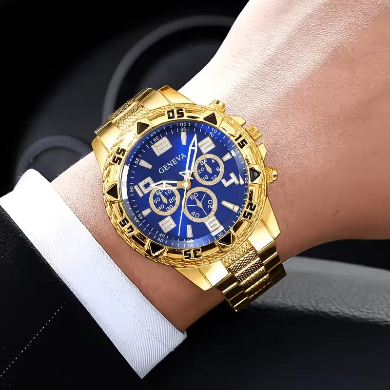 2개 세트 남성용 패션 럭셔리 원형 쿼츠 시계 - 일상 - Luxury Watch Under 20000 리뷰 및 가격