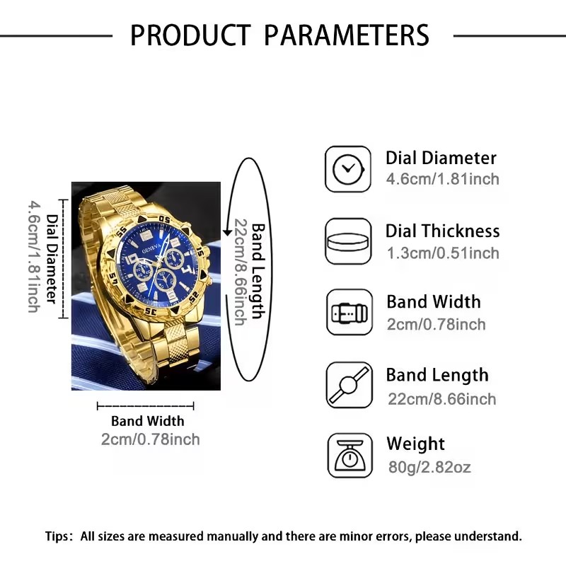 2개 세트 남성용 패션 럭셔리 원형 쿼츠 시계 - 일상 - Luxury Watch Under 20000 리뷰 및 가격
