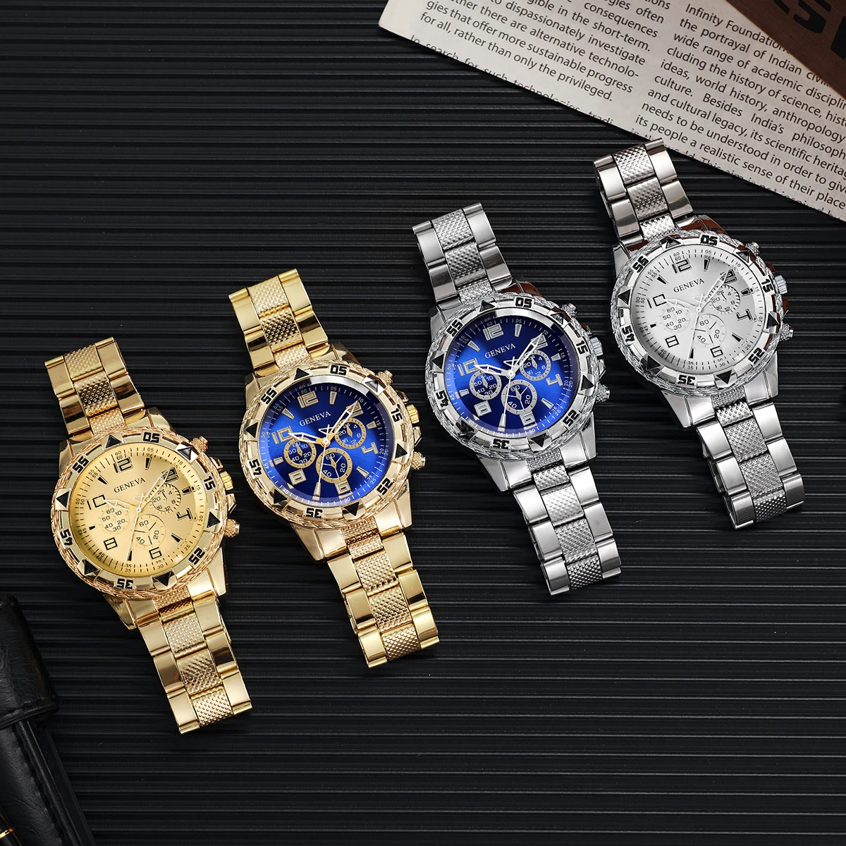 4 개/대 남성 패션 비즈니스 시계 대형 디스플레이 아 - Luxury Watch Under 20000 리뷰 및 가격