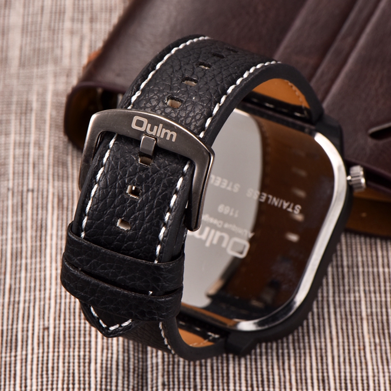 Oulm 클래식 블랙 캐주얼 시계 남성 스포츠 쿼츠 시 - Compass Watch Luxury 리뷰 및 가격