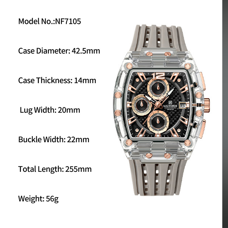새로운 NAVIFORCE 남자 석영 다기능 시계 패션  - Field Watch Military 리뷰 및 가격