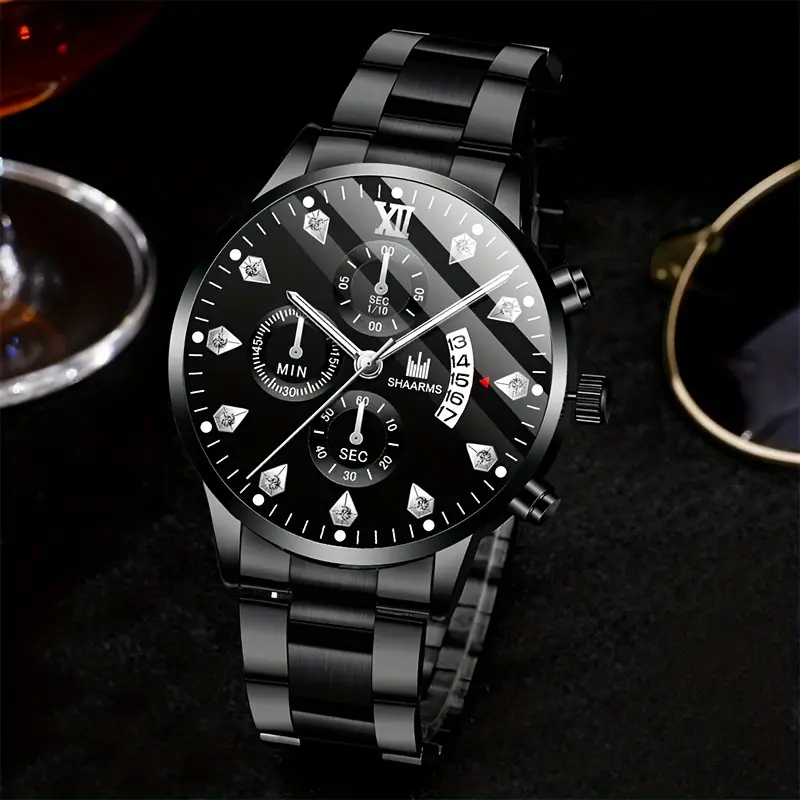 3개 세트 패션 라운드 다이얼 남성용 비즈니스 쿼츠 시 - Luxury Watch Under 20000 리뷰 및 가격