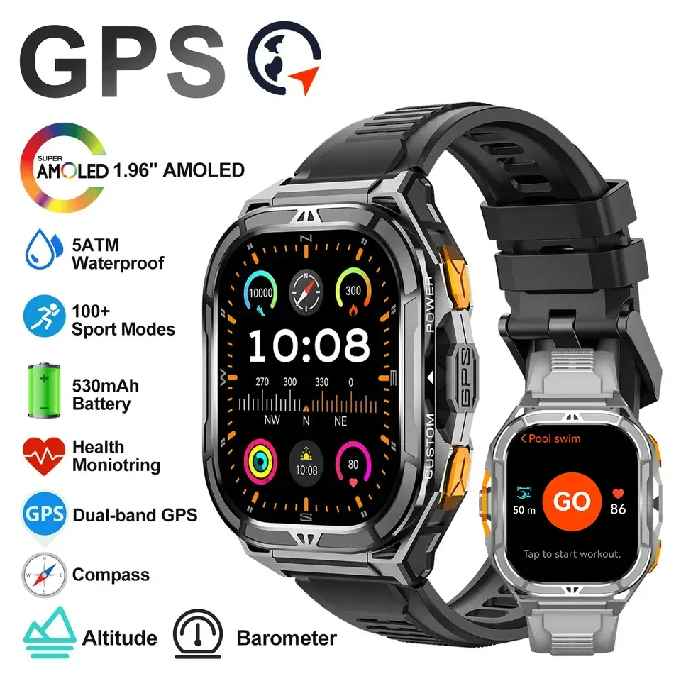 럭셔리 AMOLED 스마트워치, 실제 GPS 탑재, 5 - Compass Watch Luxury 리뷰 및 가격