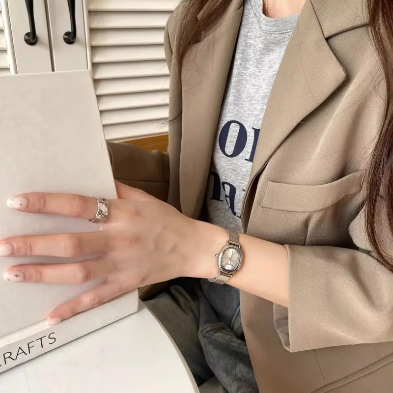 작은 타원형 다이얼 녹색 시계 간단한 스테인레스 스틸  - Luxury Watch Ladies 리뷰 및 가격