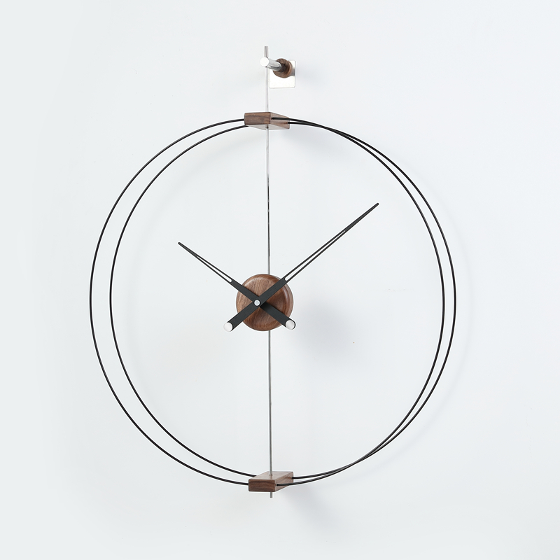 스페인어 미니멀리스트 호두 벽시계 북유럽 거실 황동 빛 - Luxury Watch Wall Clock 리뷰 및 가격