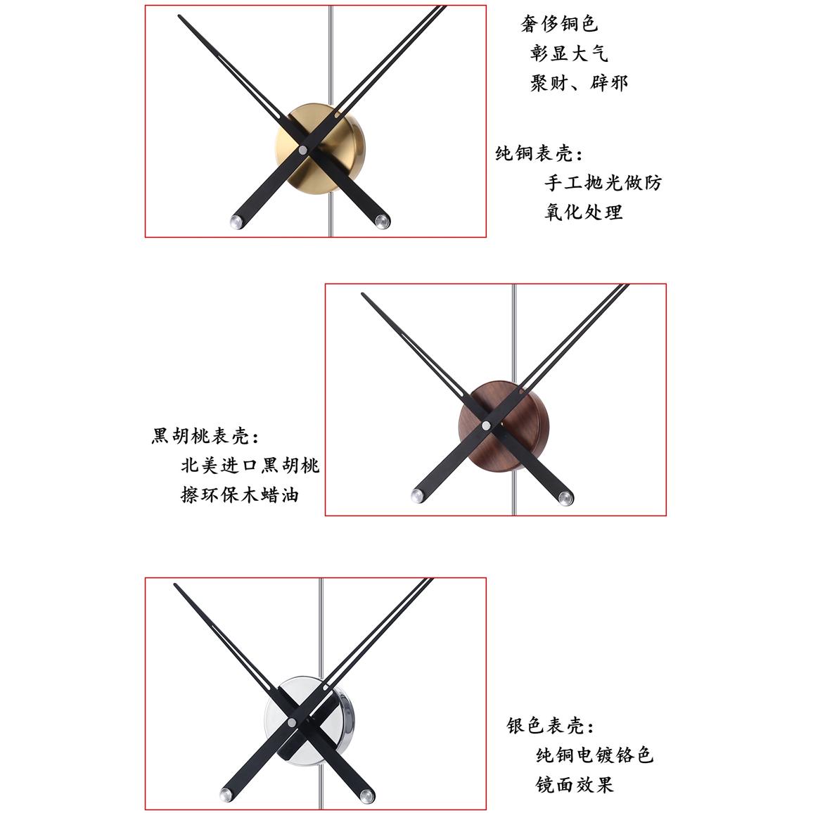 스페인어 미니멀리스트 호두 벽시계 북유럽 거실 황동 빛 - Luxury Watch Wall Clock 리뷰 및 가격