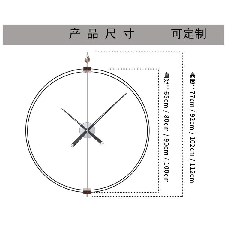 스페인어 미니멀리스트 호두 벽시계 북유럽 거실 황동 빛 - Luxury Watch Wall Clock 리뷰 및 가격