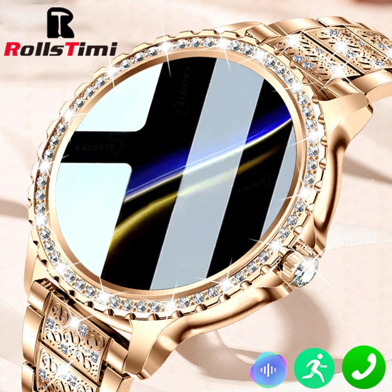 패션 럭셔리 골드 여성 스마트 시계 심박수 혈액 산소  - Compass Watch Luxury 리뷰 및 가격